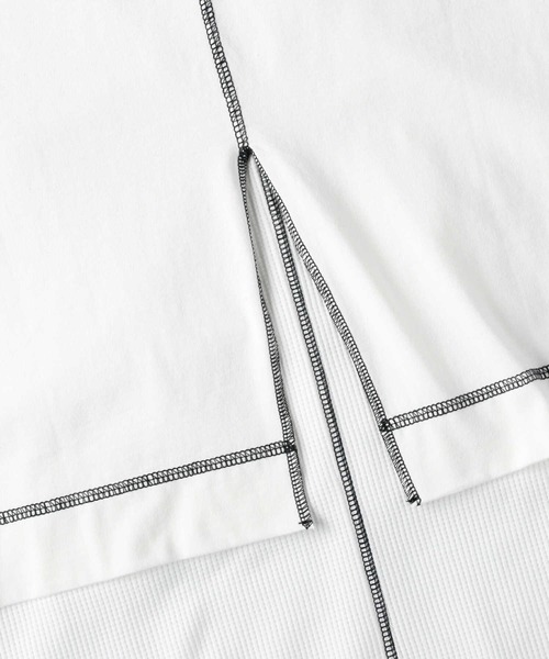 RAG MACHINE(ラグマシーン)の「【RAG MACHINE】配色レイヤードTシャツ(Tシャツ/カットソー・レディース・パープル/オフホワイト/ブラック・M/L)」の18枚目の写真