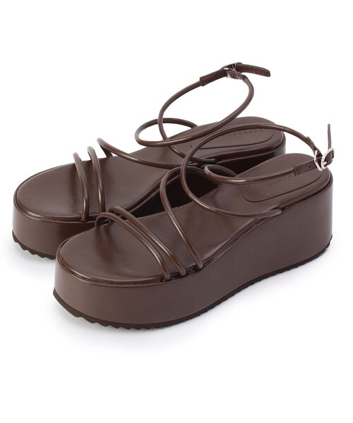 ESPERANZA（エスペランサ）の「ウエッジクロスストラップ厚底サンダル（サンダル・レディース・ブラック/アイボリー/グリーン/ブラウン系・LL/S/M/L）」の10枚目の写真