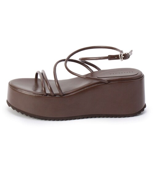 ESPERANZA（エスペランサ）の「ウエッジクロスストラップ厚底サンダル（サンダル・レディース・ブラック/アイボリー/グリーン/ブラウン系・LL/S/M/L）」の7枚目の写真