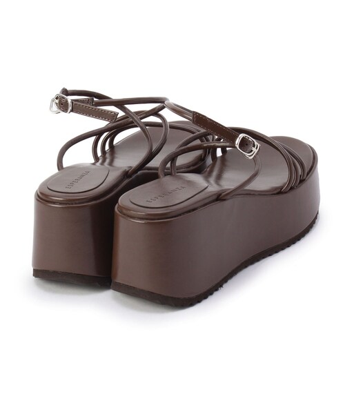 ESPERANZA（エスペランサ）の「ウエッジクロスストラップ厚底サンダル（サンダル・レディース・ブラック/アイボリー/グリーン/ブラウン系・LL/S/M/L）」の5枚目の写真