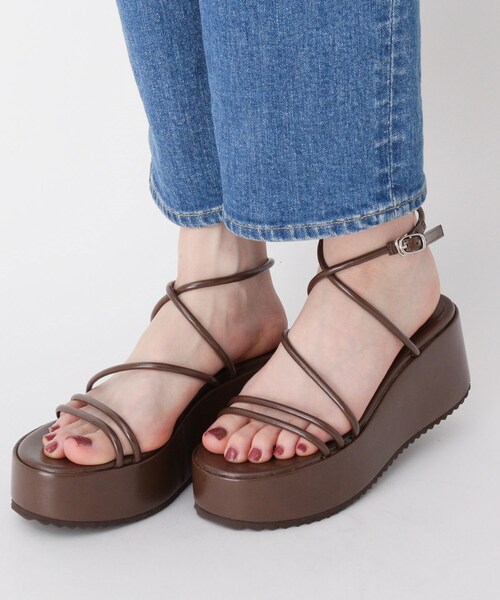 ESPERANZA（エスペランサ）の「ウエッジクロスストラップ厚底サンダル（サンダル・レディース・ブラック/アイボリー/グリーン/ブラウン系・LL/S/M/L）」の13枚目の写真