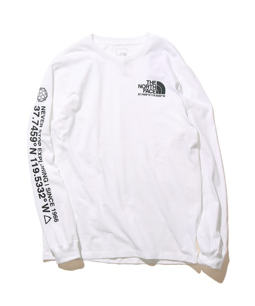 THE NORTH FACE(ザノースフェイス)の「THE NORTH FACE/ザ・ノースフェイス M COORDINA TES LS TEE ロンT/長袖Tシャツ(Tシャツ/カットソー・メンズ・ホワイト/ブラック・S/M/L)」の2枚目の写真