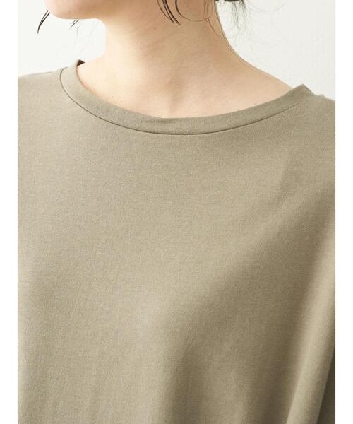 earth music&ecology（アースミュージックアンドエコロジー）の「バックスリットコクーンカットワンピース　＊（ワンピース・レディース・ブラック/ピンク/ダークブラウン/グレイッシュベージュ/グリーン・FREE）」の15枚目の写真