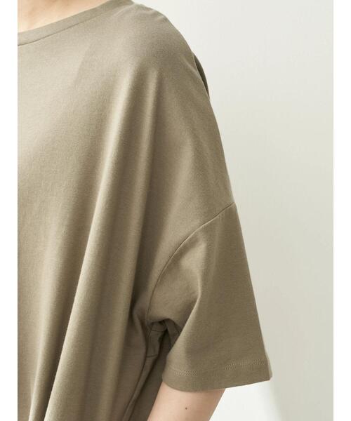 earth music&ecology（アースミュージックアンドエコロジー）の「バックスリットコクーンカットワンピース　＊（ワンピース・レディース・ブラック/ピンク/ダークブラウン/グレイッシュベージュ/グリーン・FREE）」の16枚目の写真