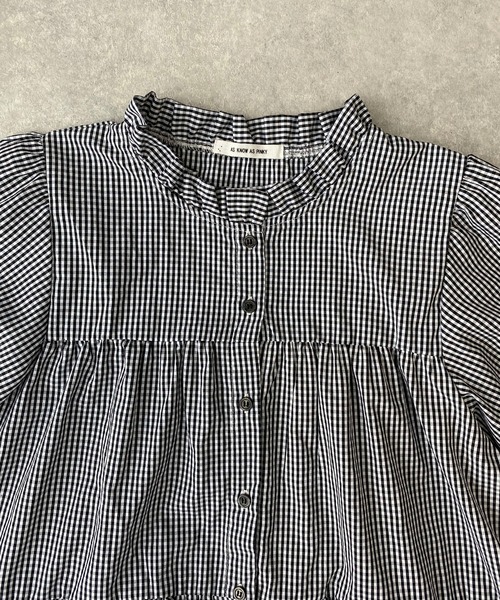 AS KNOW AS PINKY(アズノゥアズピンキー)の「フレンチガールマスクチュニック(チュニック・レディース・ブラック/グリーン/サックスブルー・FREE)」の8枚目の写真