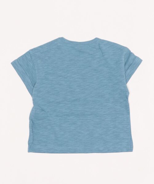 moimoln（モイモルン）の「クリップビスケット ポケット半袖Tシャツ（Tシャツ/カットソー・キッズ・ブルー/オフホワイト・120cm/130cm/110cm/90cm/100cm）」の3枚目の写真