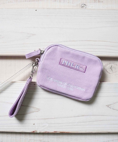 MILKFED.（ミルクフェド）の「EMBROIDERED BAR PASS HOLDER（パスケース・レディース・ホワイト/ブラック/ベージュ/レッド/ライトパープル/ライトピンク/ネイビー/A/B・ONE SIZE）」の6枚目の写真