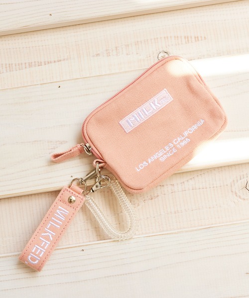 MILKFED.（ミルクフェド）の「EMBROIDERED BAR PASS HOLDER（パスケース・レディース・ホワイト/ブラック/ベージュ/レッド/ライトパープル/ライトピンク/ネイビー/A/B・ONE SIZE）」の7枚目の写真