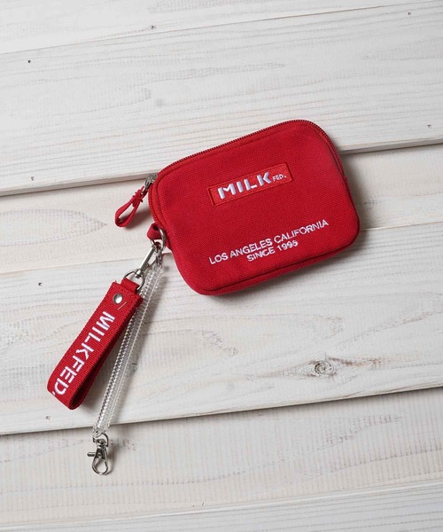 MILKFED.（ミルクフェド）の「EMBROIDERED BAR PASS HOLDER（パスケース・レディース・ホワイト/ブラック/ベージュ/レッド/ライトパープル/ライトピンク/ネイビー/A/B・ONE SIZE）」の8枚目の写真