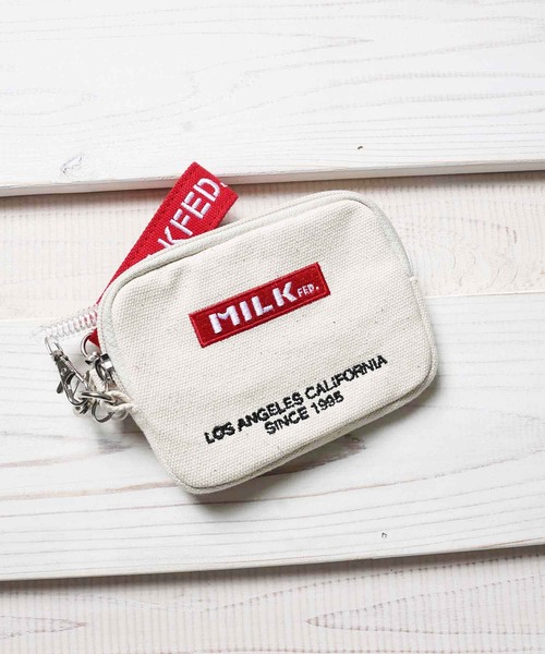 MILKFED.（ミルクフェド）の「EMBROIDERED BAR PASS HOLDER（パスケース・レディース・ホワイト/ブラック/ベージュ/レッド/ライトパープル/ライトピンク/ネイビー/A/B・ONE SIZE）」の9枚目の写真