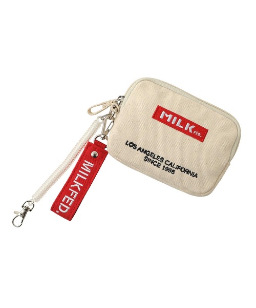 【新品未使用】箱付き【MILKFED】ミルクフェドパスケース黒【お札も小銭入る】 Amazon | [ミルクフェド] パスホルダー EMBROIDERED BAR PASS