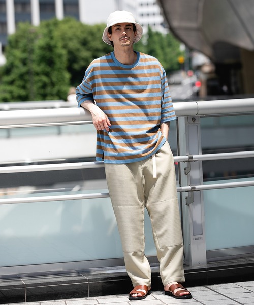 niko and...(ニコアンド)の「ピッチ違いボーダーTシャツ(Tシャツ/カットソー・メンズ・ブルー/アイボリー/ネイビー・MEDIUM/LARGE)」の17枚目の写真