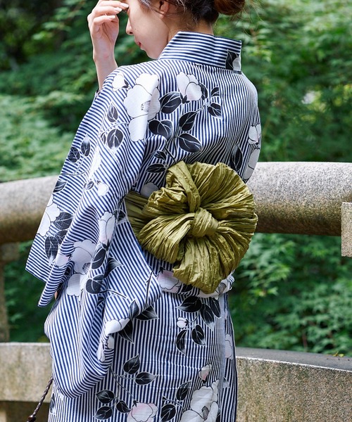 Chico（チコ）の「【浴衣用帯】兵児帯（和装小物・レディース・ボルドー/グリーン系その他/パープル・FREE）」の2枚目の写真