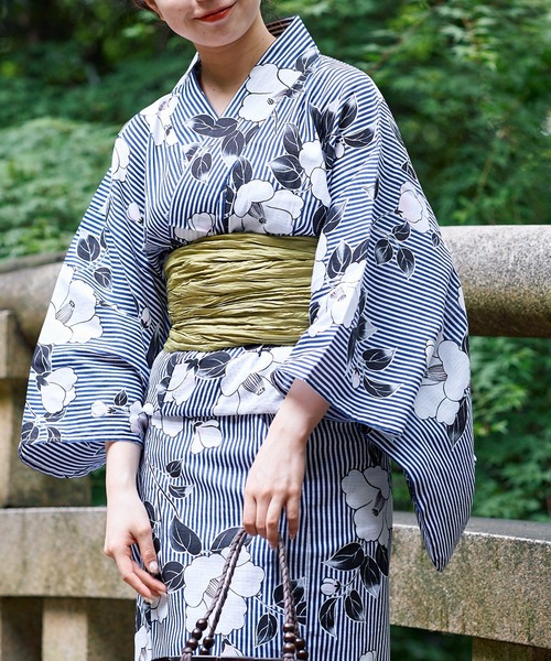 Chico（チコ）の「【浴衣用帯】兵児帯（和装小物・レディース・ボルドー/グリーン系その他/パープル・FREE）」の6枚目の写真