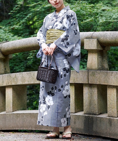 Chico（チコ）の「【浴衣用帯】兵児帯（和装小物・レディース・ボルドー/グリーン系その他/パープル・FREE）」の4枚目の写真