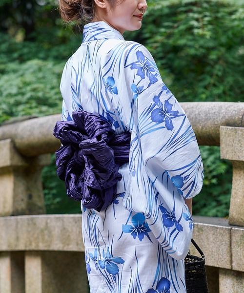 Chico（チコ）の「【浴衣用帯】兵児帯（和装小物・レディース・ボルドー/グリーン系その他/パープル・FREE）」の18枚目の写真