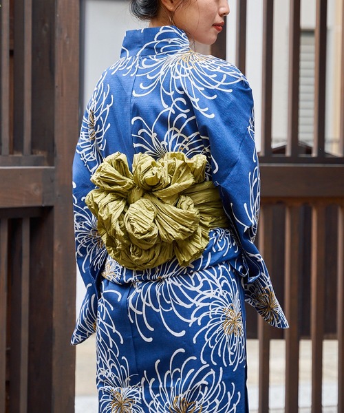 Chico（チコ）の「【浴衣用帯】兵児帯（和装小物・レディース・ボルドー/グリーン系その他/パープル・FREE）」の11枚目の写真