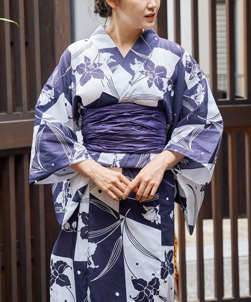 Chico（チコ）の「【浴衣用帯】兵児帯（和装小物・レディース・ボルドー/グリーン系その他/パープル・FREE）」の20枚目の写真