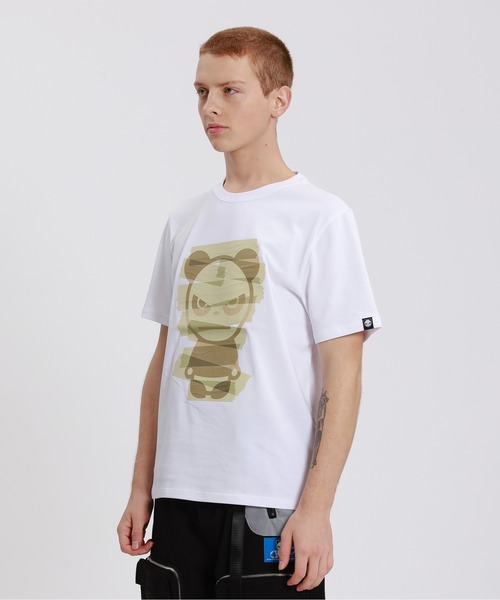 HIPANDA(ハイパンダ)の「HIPANDA ハイパンダ メンズ 絆創膏 ビッグプリント 半袖Tシャツ(Tシャツ/カットソー・メンズ・ホワイト/アーミー/ブラック・LARGE/XX-LARGE/MEDIUM/SMALL/X-LARGE)」の7枚目の写真