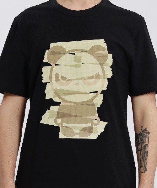 HIPANDA(ハイパンダ)の「HIPANDA ハイパンダ メンズ 絆創膏 ビッグプリント 半袖Tシャツ(Tシャツ/カットソー・メンズ・ホワイト/アーミー/ブラック・LARGE/XX-LARGE/MEDIUM/SMALL/X-LARGE)」の12枚目の写真