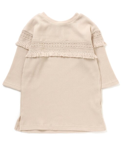 Seraph（セラフ）の「レース付きワンピース（ワンピース・キッズ・ベージュ/オレンジ/オリーブ・120/95/100/80/90/130/110/140）」の2枚目の写真