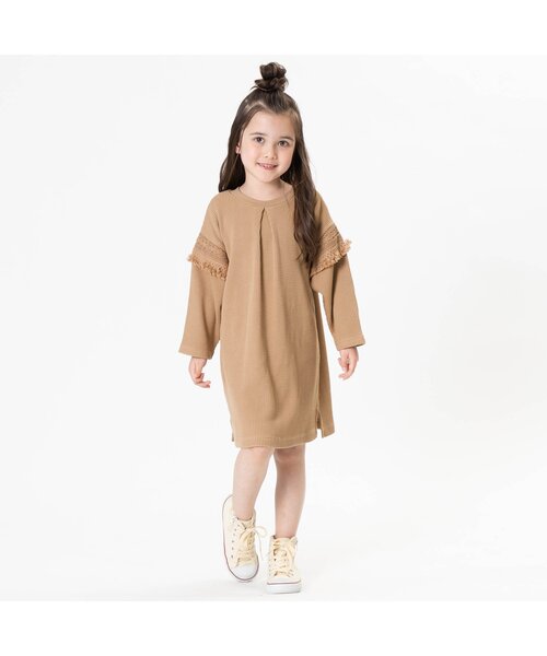 Seraph（セラフ）の「レース付きワンピース（ワンピース・キッズ・ベージュ/オレンジ/オリーブ・120/95/100/80/90/130/110/140）」の11枚目の写真