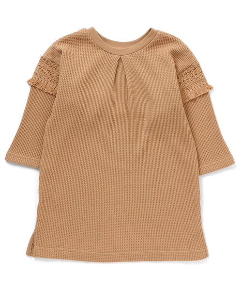 Seraph（セラフ）の「レース付きワンピース（ワンピース・キッズ・ベージュ/オレンジ/オリーブ・120/95/100/80/90/130/110/140）」の6枚目の写真