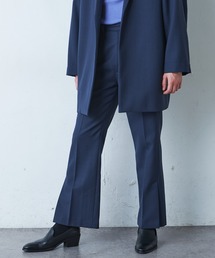 Lui's | 【高密度ウールギャバ 2×2セットアップシリーズ】 スリットフレアパンツ(スラックス)