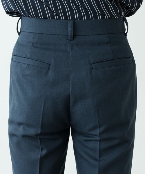 Lui's（ルイス）の「【高密度ウールギャバ 2×2セットアップシリーズ】 スリットフレアパンツ（スラックス・メンズ・グレー/ネイビー・SMALL/MEDIUM）」の15枚目の写真