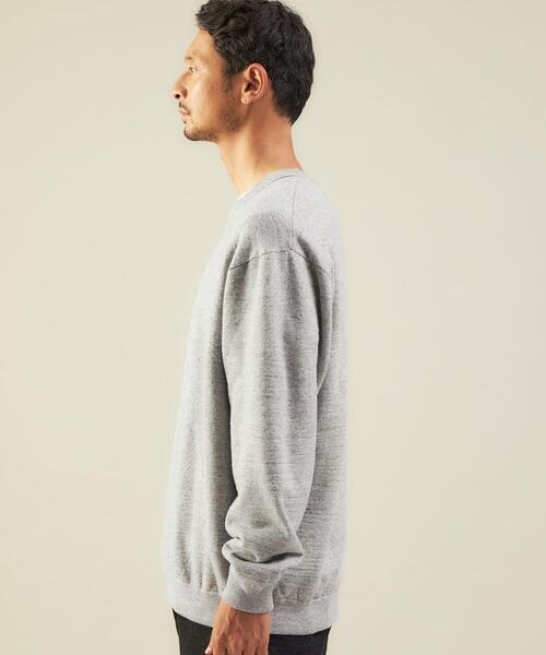 green label relaxing（グリーンレーベルリラクシング）の「＜green label relaxing＞スラブ CO パイル クルーネック 長袖 ニット（ニット/セーター・メンズ・ライトブルー/ナチュラル/ブラック/グレー・M/S/XL/L）」の7枚目の写真
