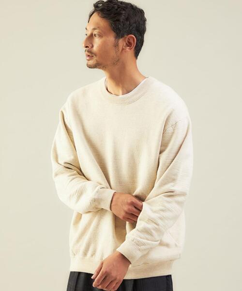 green label relaxing（グリーンレーベルリラクシング）の「＜green label relaxing＞スラブ CO パイル クルーネック 長袖 ニット（ニット/セーター・メンズ・ライトブルー/ナチュラル/ブラック/グレー・M/S/XL/L）」の21枚目の写真