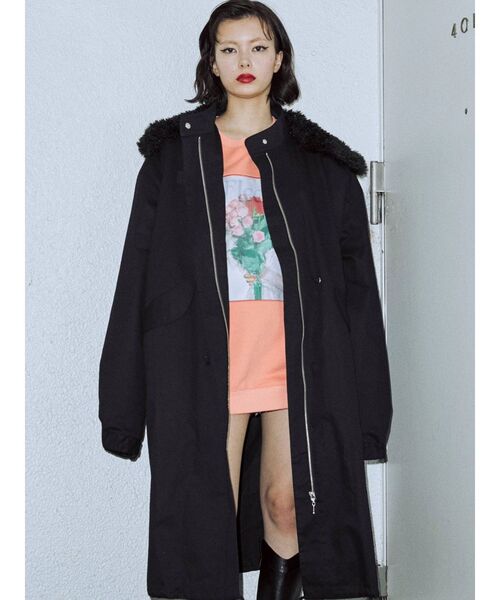 jouetie（ジュエティ）の「ファーカラーミリタリージャケット【モッズコート】（ミリタリージャケット・レディース・カーキ/ベージュ/ブラック・MEDIUM）」の8枚目の写真