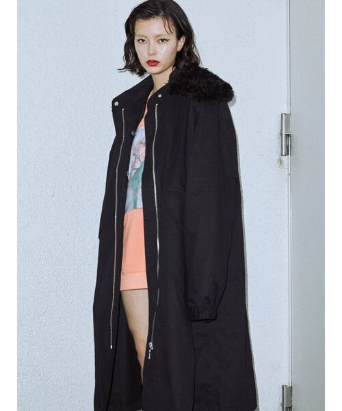 jouetie（ジュエティ）の「ファーカラーミリタリージャケット【モッズコート】（ミリタリージャケット・レディース・カーキ/ベージュ/ブラック・MEDIUM）」の9枚目の写真