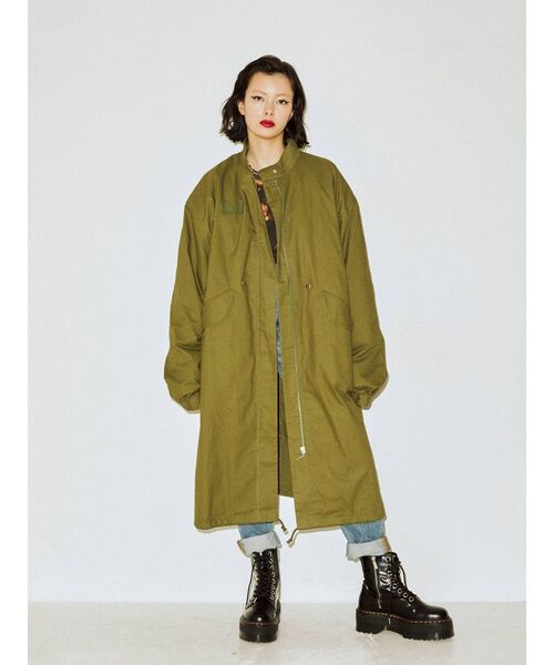 jouetie（ジュエティ）の「ファーカラーミリタリージャケット【モッズコート】（ミリタリージャケット・レディース・カーキ/ベージュ/ブラック・MEDIUM）」の14枚目の写真