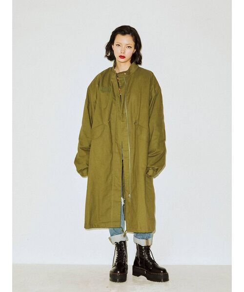 jouetie（ジュエティ）の「ファーカラーミリタリージャケット【モッズコート】（ミリタリージャケット・レディース・カーキ/ベージュ/ブラック・MEDIUM）」の15枚目の写真