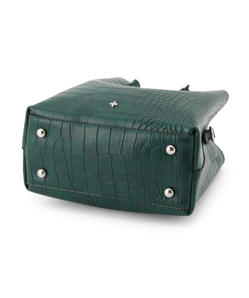 MADEMOISELLE ROPE'(マドモアゼル ロペ)の「【PETA+JAIN】2WAYクロコ型押しショルダーバッグ(ショルダーバッグ・レディース・ブラック/グリーン・FREE)」の10枚目の写真