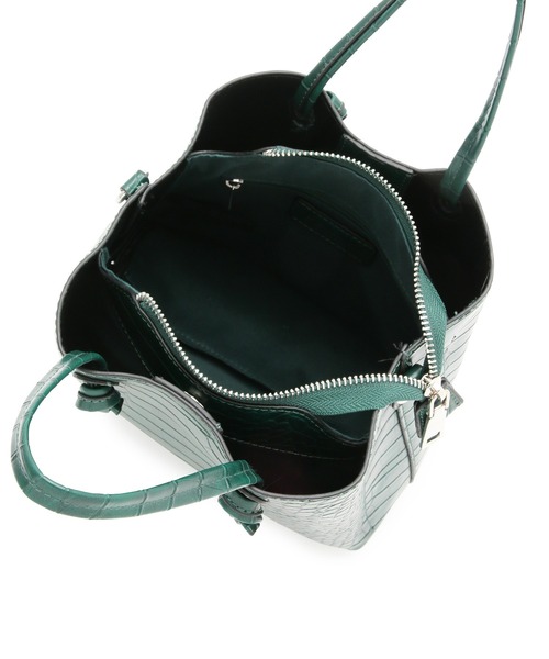 MADEMOISELLE ROPE'(マドモアゼル ロペ)の「【PETA+JAIN】2WAYクロコ型押しショルダーバッグ(ショルダーバッグ・レディース・ブラック/グリーン・FREE)」の14枚目の写真