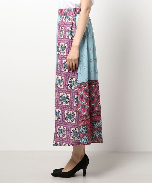 チチカカ（チチカカ）の「メキシカンタイルパッチプリントスカート（スカート・レディース・グリーン/ピンク/オレンジ・FREE）」の8枚目の写真