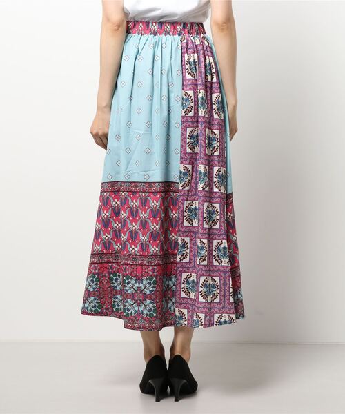 チチカカ（チチカカ）の「メキシカンタイルパッチプリントスカート（スカート・レディース・グリーン/ピンク/オレンジ・FREE）」の11枚目の写真