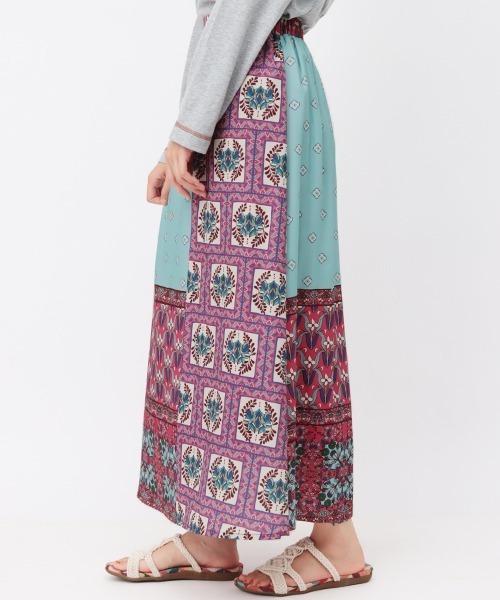 チチカカ（チチカカ）の「メキシカンタイルパッチプリントスカート（スカート・レディース・グリーン/ピンク/オレンジ・FREE）」の21枚目の写真