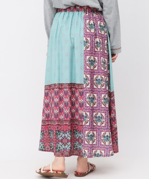 チチカカ（チチカカ）の「メキシカンタイルパッチプリントスカート（スカート・レディース・グリーン/ピンク/オレンジ・FREE）」の13枚目の写真