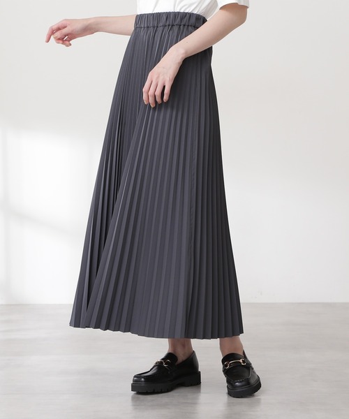 N.（N. Natural Beauty Basic）（エヌエヌナチュラルビューティーベーシック）の「◆リバーシブルプリーツスカート（スカート・レディース・パープル/グリーン・MEDIUM）」の4枚目の写真