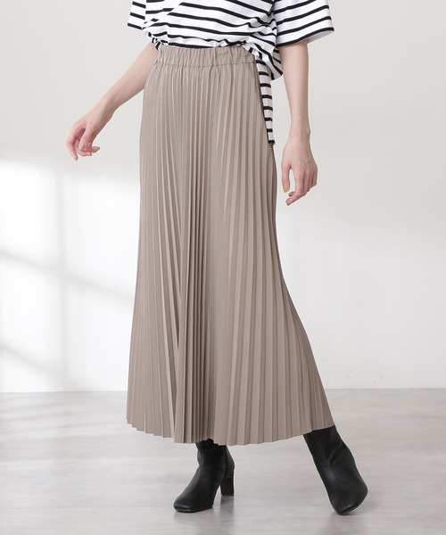 N.（N. Natural Beauty Basic）（エヌエヌナチュラルビューティーベーシック）の「◆リバーシブルプリーツスカート（スカート・レディース・パープル/グリーン・MEDIUM）」の7枚目の写真