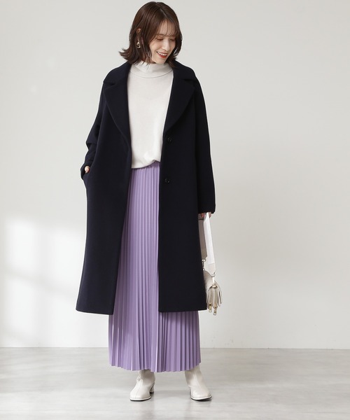 N.（N. Natural Beauty Basic）（エヌエヌナチュラルビューティーベーシック）の「◆リバーシブルプリーツスカート（スカート・レディース・パープル/グリーン・MEDIUM）」の9枚目の写真