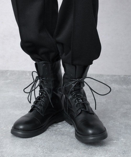 ap retro（アプレトロ）の「レースアップショートブーツ（ブーツ・レディース・ブラック・LARGE/MEDIUM）」の5枚目の写真