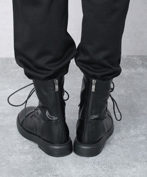 ap retro（アプレトロ）の「レースアップショートブーツ（ブーツ・レディース・ブラック・LARGE/MEDIUM）」の8枚目の写真