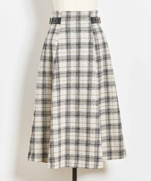 NOELA（ノエラ）の「先染めチェックスカート（スカート・レディース・ブラック/ブラウン/グレー・S/M）」の15枚目の写真