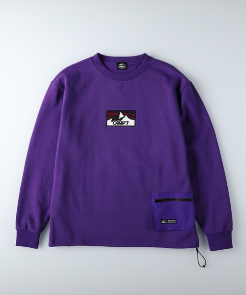 CAMP7（キャンプセブン）の「【CAMP7】ポケットナイロンスウェット（スウェット・メンズ・パープル/ブラック/オフホワイト・M/XL/S/L）」の21枚目の写真