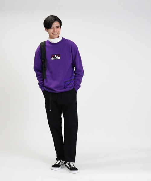 CAMP7（キャンプセブン）の「【CAMP7】ポケットナイロンスウェット（スウェット・メンズ・パープル/ブラック/オフホワイト・M/XL/S/L）」の10枚目の写真