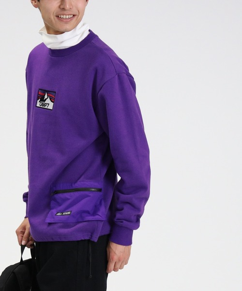 CAMP7（キャンプセブン）の「【CAMP7】ポケットナイロンスウェット（スウェット・メンズ・パープル/ブラック/オフホワイト・M/XL/S/L）」の11枚目の写真